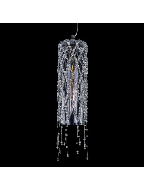 Lustră ROSEE CYLINDER-CH d130x600 1xE27 crystal Luminaled