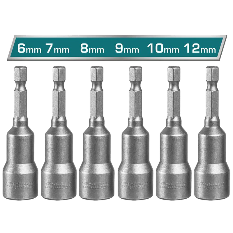 Set biți cap tubular 6-12x65mm magnetic TAC2765061 Total 2
