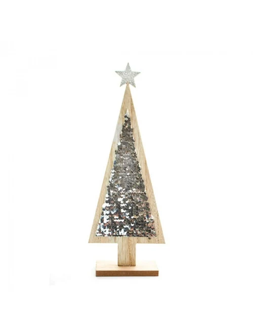 ** Decor Crăciun Brad triunghiular cu paiete 34cm CM