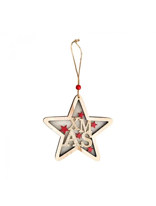** Decor Crăciun Led suspendabil Stea aurie 13*13cm CM