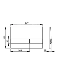 Кнопка смыва Alcaplast M1741 пластик хром 2