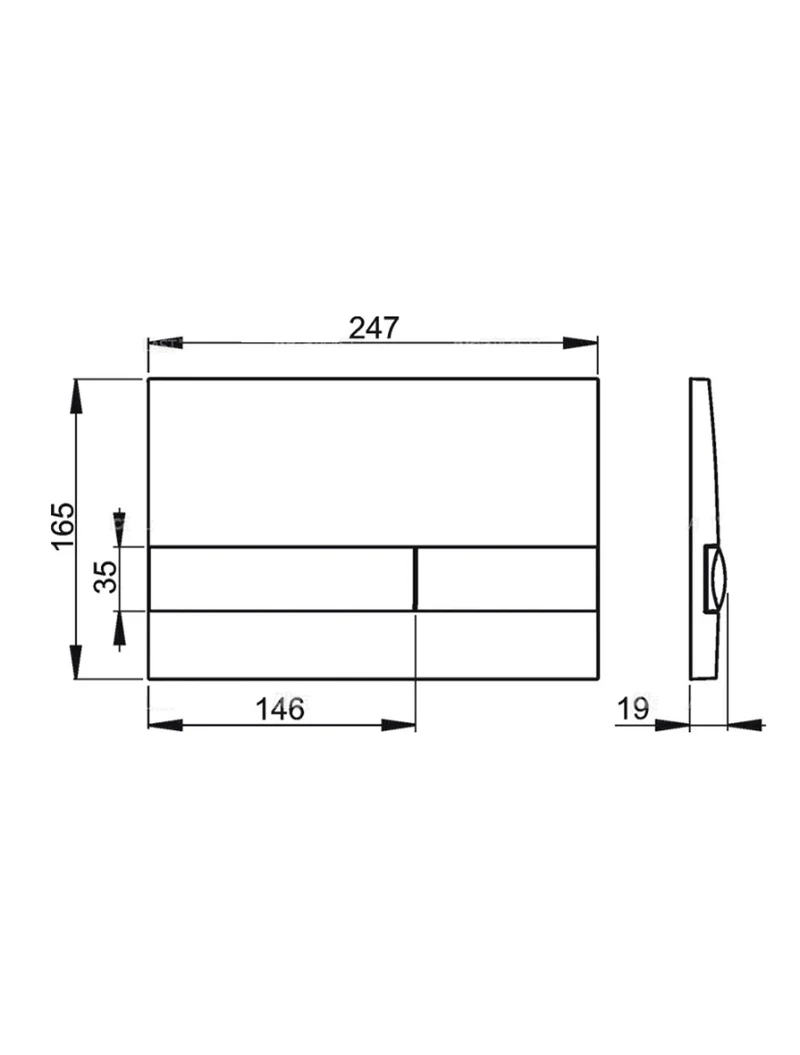 Кнопка смыва Alcaplast M1741 пластик хром 2