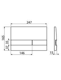 82248 Buton Alcaplast M1722 plastik crom mat 2