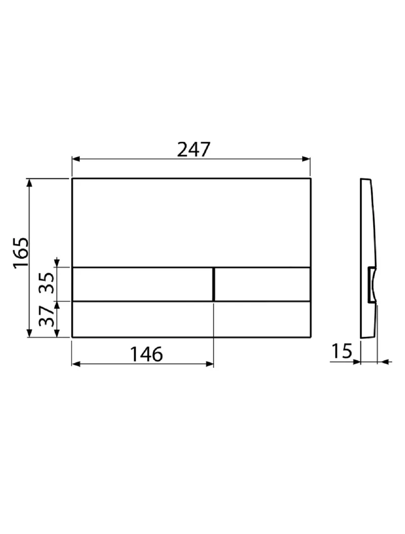 82248 Buton Alcaplast M1722 plastik crom mat 2