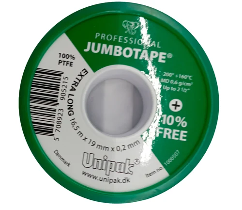 Тефлоновая лента JUMBOTAPE +10% GRATIS 16,5 м × 19 мм × 0,2 мм