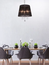 * Lustră CESARE RLD94350-5B 5xE14 Max 40W black chrome ZUMALINE 2