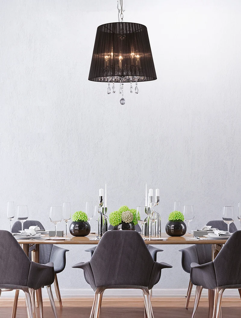 * Lustră CESARE RLD94350-5B 5xE14 Max 40W black chrome ZUMALINE 2