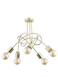 Lustra TANGO 5xE27 max 60W gold ALFA