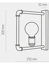 Aplică HYDRIA 1xE27 max 60W black+gold TK-LIGHT 2
