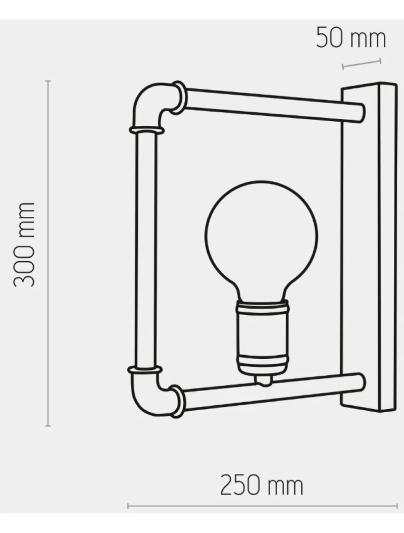 Aplică HYDRIA 1xE27 max 60W black+gold TK-LIGHT 2