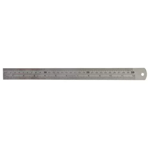 254121 Riglă 300mm 12'', inox, cu tabel de conversie Profmet