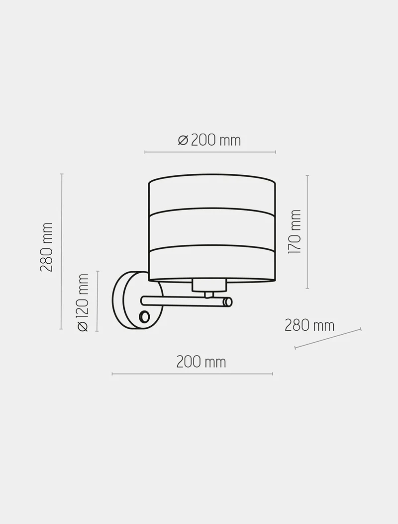 Бра TAGO 1xE27 макс 60Вт черный TK-LIGHT 2