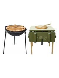 Set ceaun CAZAN 400 12L (masă transform+farfurie+lopățică lemn+pirostr)