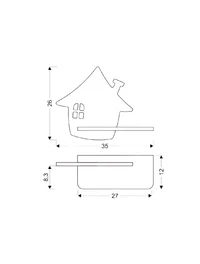 Бра светодиодное LED LIGHTING 4W 4000K без выключателя мятное CANDELLUX 5