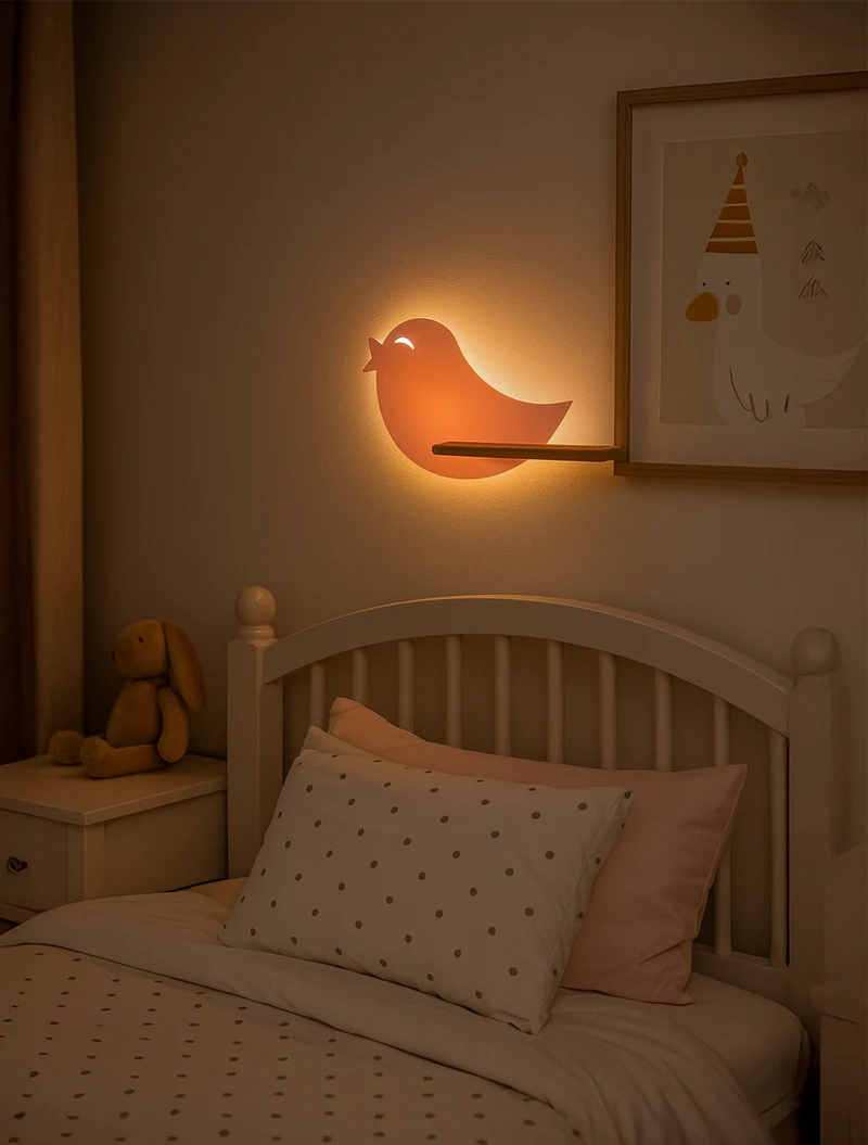 Aplică LED BIRD 5W 4000K fără întrerup. pink CANDELLUX 3