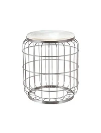 * Scaun puf CAMELLİA h47xd40 chrome+bej Begusa