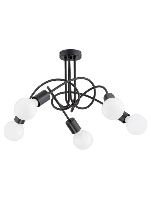 * Lustră LUPO  5xE27 max 60W black+white ALFA