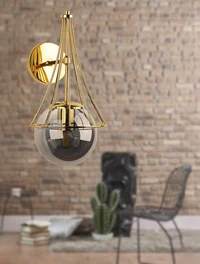 Настенный светильник LAPIS 1xE27, макс. 60W, золотой + антрацит, Begusa 2
