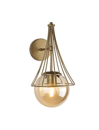 Настенный светильник LAPIS 1xE27, макс. 60W, золотой + медовый, Begusa
