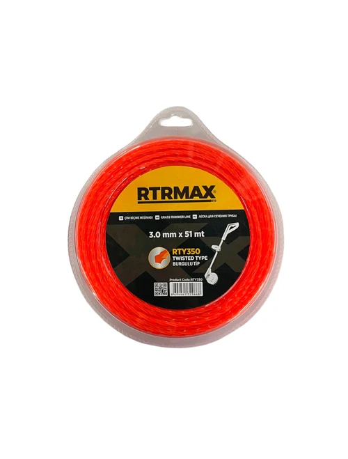 Квадратная леска для кустореза, витая, 3,0 мм, 51 м, RTRMAX RTY350
