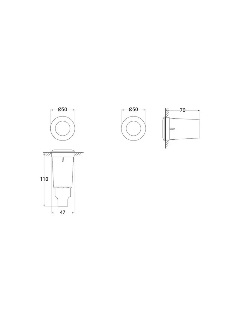 * Corp de il LED Fumagalli ALDO 1.7W 110x50mm G9 170lm 220-240V IP67 2