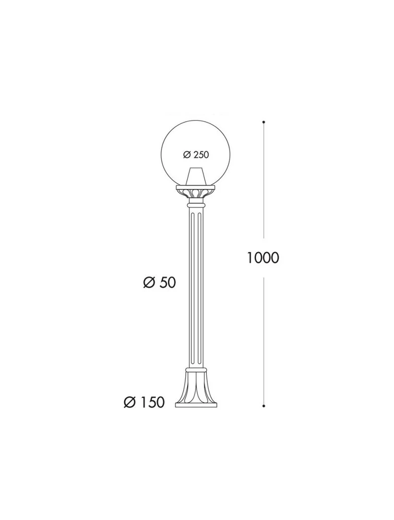 Corp de ilum Fumagalli MIZAR/GLOBE 8.5W 1mx50 mm E27 220-240V IP55 2