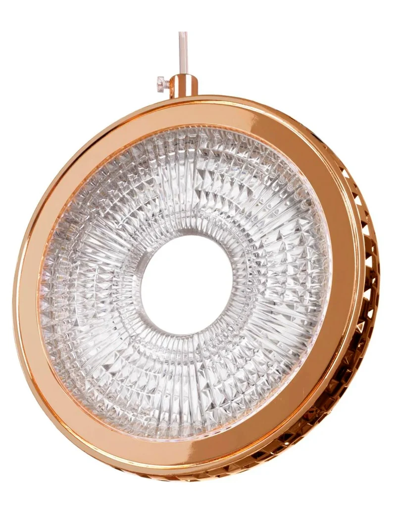 Подвесной LED-светильник JH-966, D20 см, 10W, металл + акрил, золото, Luminaled 4
