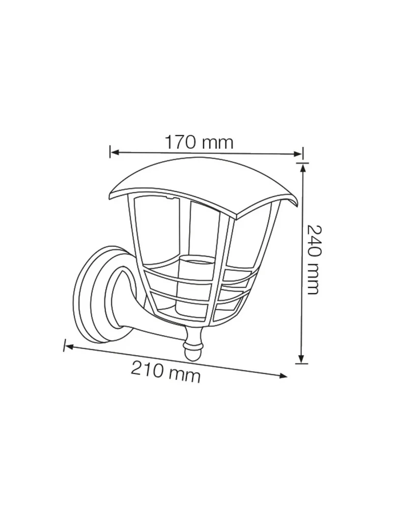 * Felinar de grădină Horoz NAR-1 60W 240x210x170mm E27 220-240V IP44 3