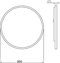 LED зеркало OTTO OT-800 80 см с функцией антизапотевания и сенсорным управлением (touch), ROKO 3