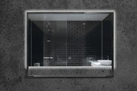 Oglindă LED CASCADE CSD-1000 1000x600mm (anti aburi+touch) black ROKO 3