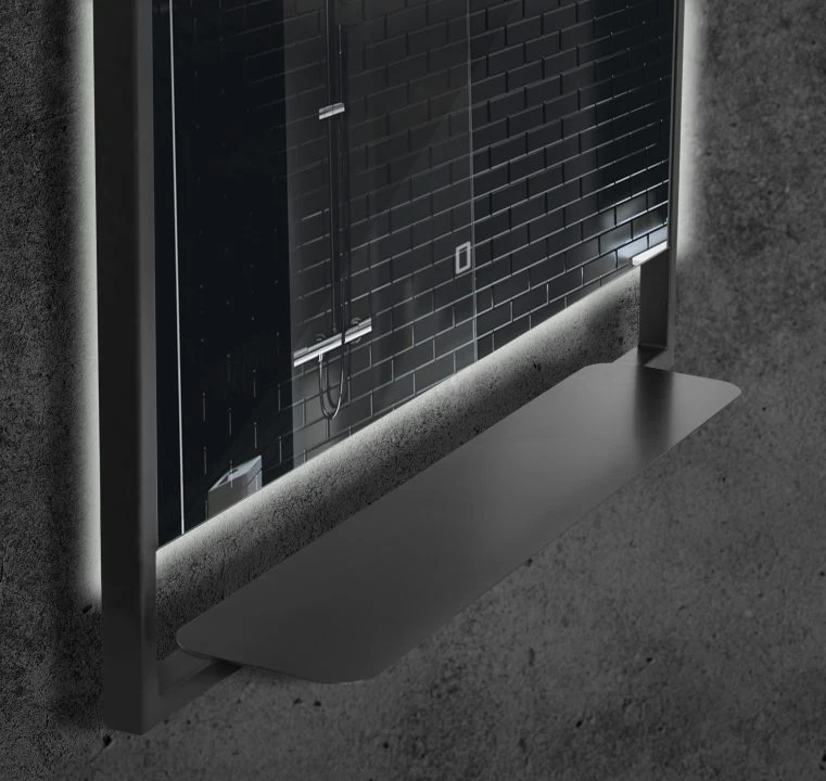 Oglindă LED CASCADE CSD-1000 1000x600mm (anti aburi+touch) black ROKO 4