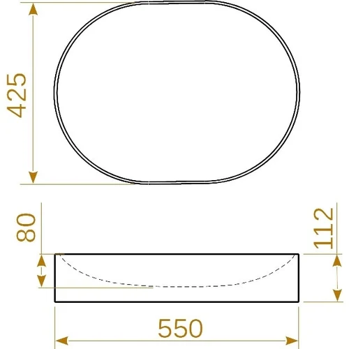 Lavoar pe blat  ALPAKA 550 425 eco