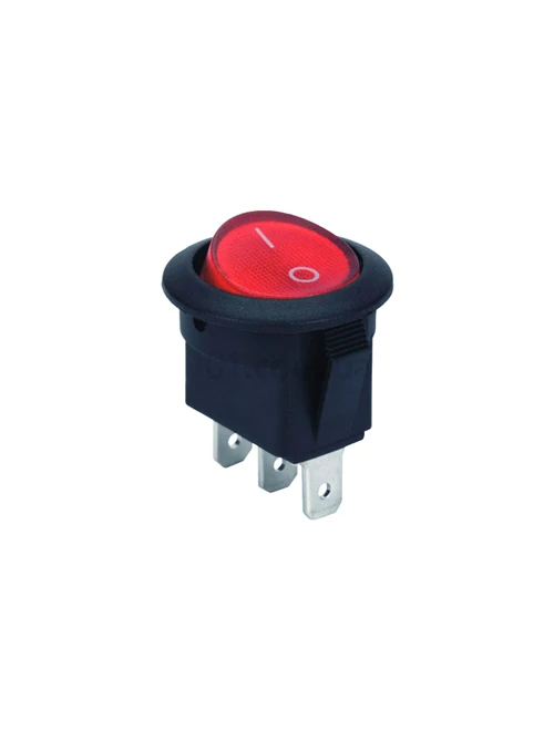 Întrerupător pe fir e.switch.key.01, 3 pin, rotund, cu indicator