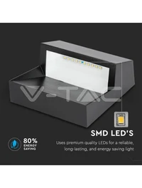 Aplica LED Scara/Perete,Ermetica IP65 3W 4000K 210lm patrat negru V-TAC 2