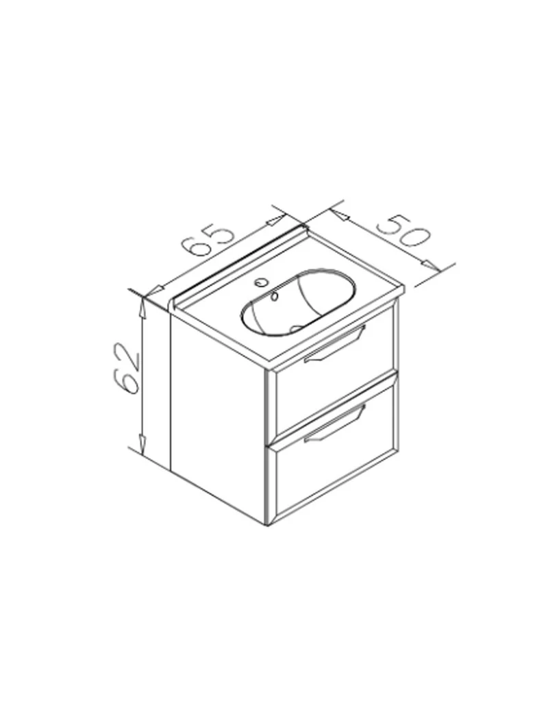 Мебель для ванной комнаты ORKA Nuvola 65 Glossy White (1549-001-0326) 3