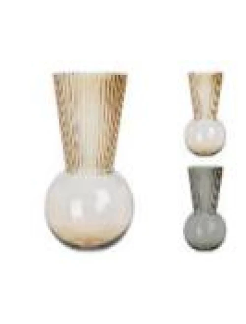 Vază din sticlă "Gofra" H29cm, D17cm