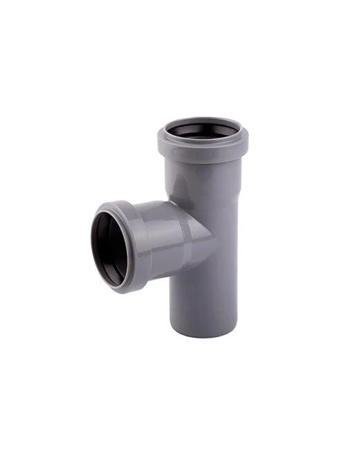 Тройник ПП канализационный D50x50, 90° серый T50/50/90 Aquer
