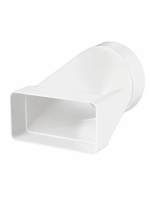Соединитель круглых и плоских каналов KSD2 Europlast. 110 х 55 мм. 100 мм. Длинный. ПВХ. Белый