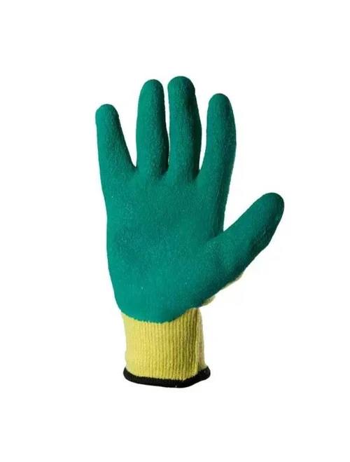 Mănuși poliester verde+nitril negru 8M 373203