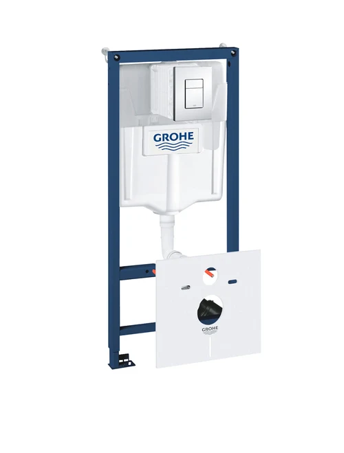 ИНСТАЛЛЯЦИЯ 5 В 1 ДЛЯ ПОДВЕСНОГО УНИТАЗА GROHE RAPID SL - ИНСТАЛЛЯЦИЯ, КРЕПЛЕНИЕ, ПАНЕЛЬ СМЫВА SKATE COSMOPOLITAN, ЗВУКОИЗОЛЯЦИЯ, РАМА GROHE FRESH 3/6