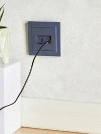 Розетка двойная RJ11+RJ45 кат.5E РК/Т12-БрМ маренго BRITE IEK 3