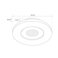 * Spot încas. în tavan GU10 IP44 rotund negru 84X28mm ML777335 2