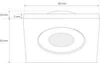 Спот встраиваемый в потолок GU10 IP44 квадратный белый 85X85X28мм ML777336 3