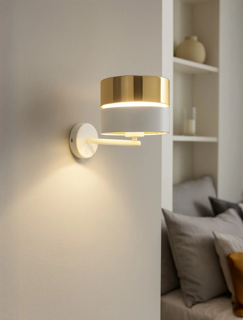 Aplică HILTON 1xE27 max 15W white+gold TK-LIGHT 2