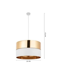 Люстра HILTON 1xE27 макс 15Вт белый+золото TK-LIGHT 4