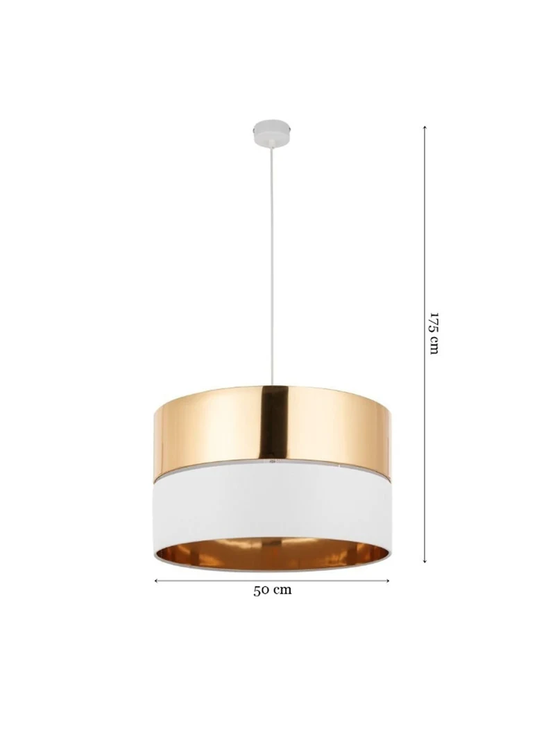 Люстра HILTON 1xE27 макс 15Вт белый+золото TK-LIGHT 4