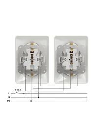 Двойная розетка 2P+E+антрацитовая вилка SDD314221 Sedna Noua 2