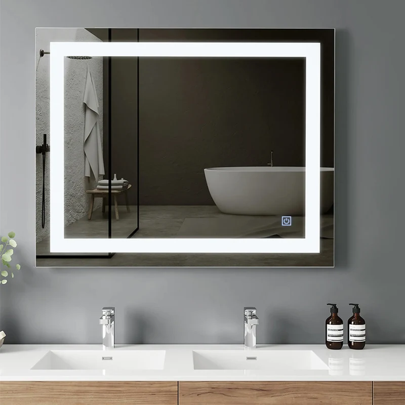 111314 Oglindă baie 800x600mm ortogonală LED touch Bayro Elipso 2