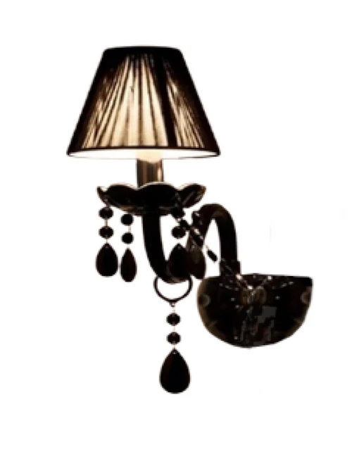 Aplică 8124-1B, 1xE14, 15x30x30, Black Cryst+ Black Glass+Chrome LuminaLED