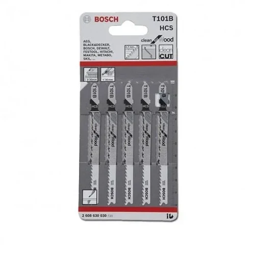 Комплект ламинированных лезвий T 101B, 5 шт., BOSCH